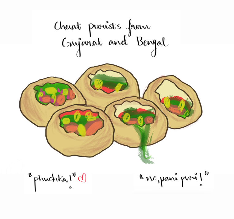 chaat purists from Gujarat and Bengal